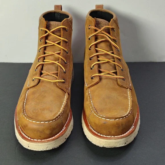 Irish Setter Mens Moc Toe Boot 9.5 Brown Setter Fifty Leather Work Wedge 3918 - Picture 2 of 12